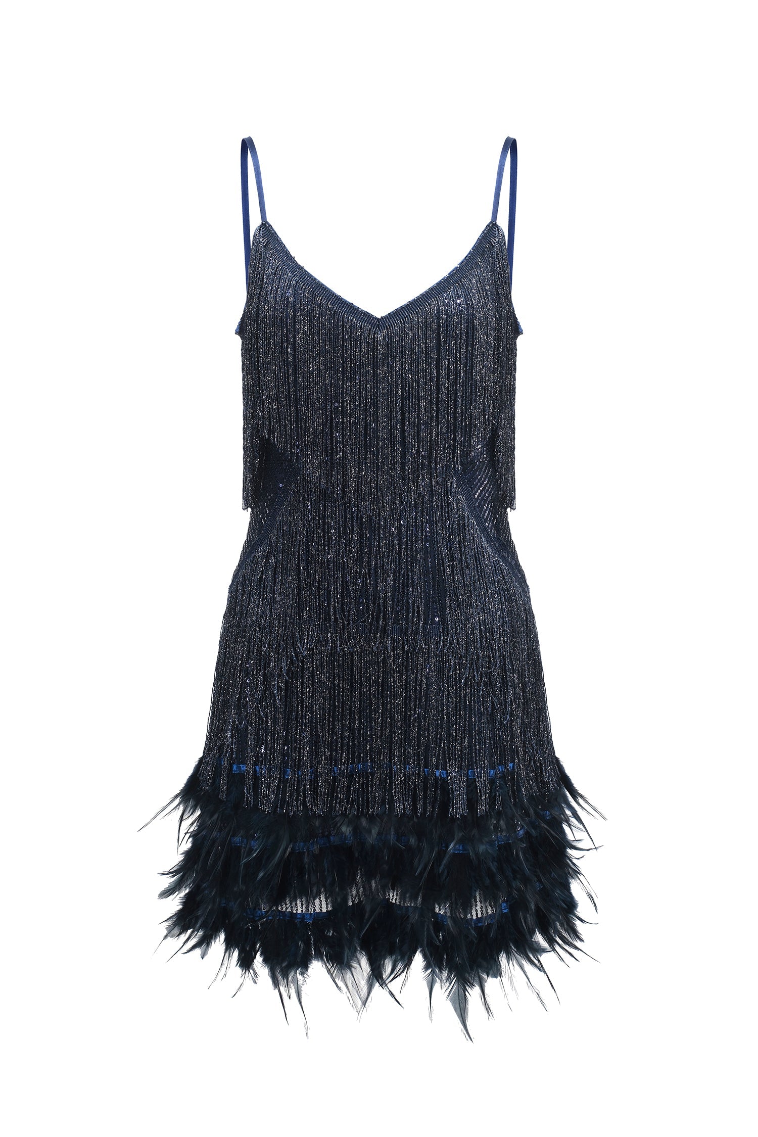 Kamo Sequin Fringes Mini Dress D241101427
