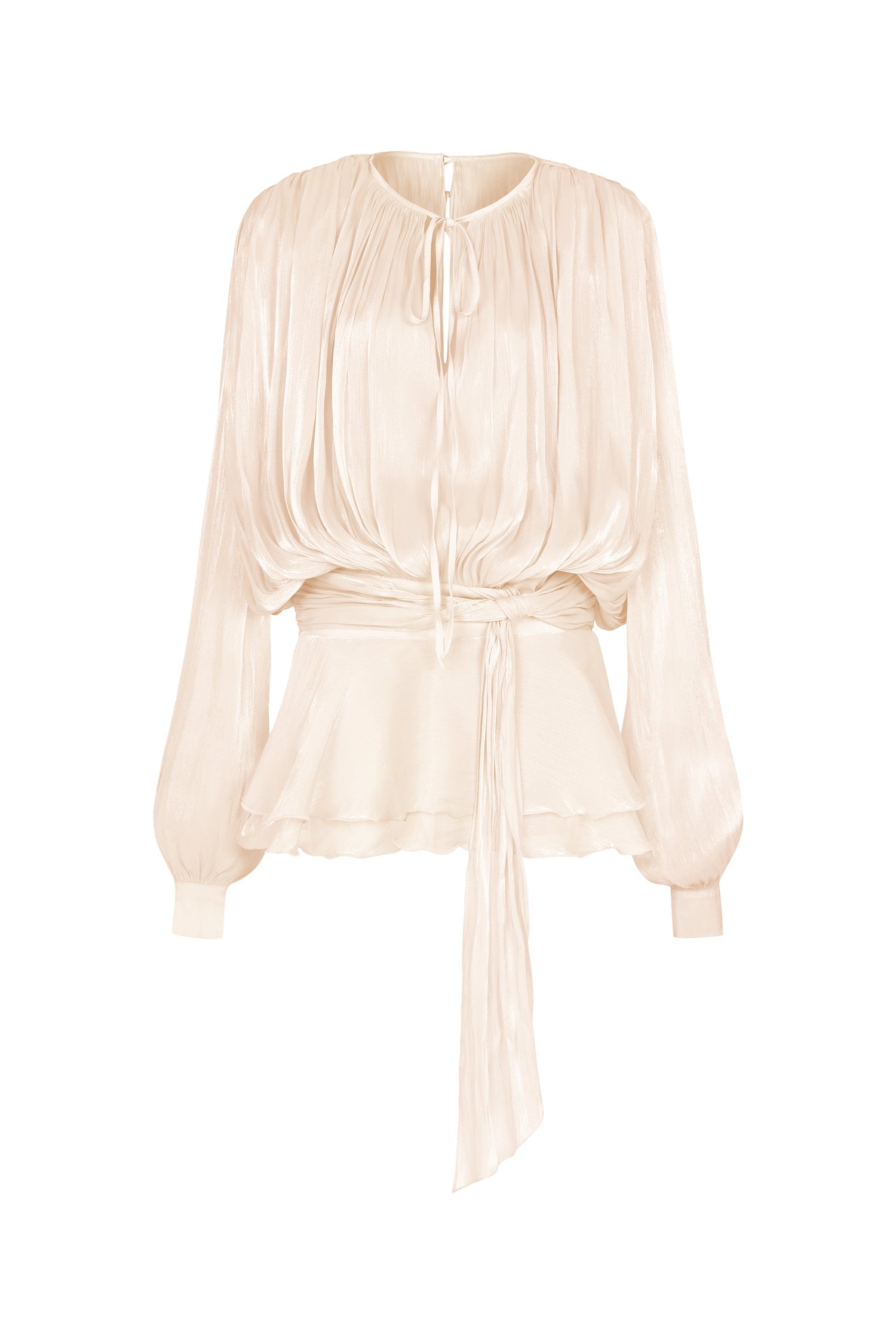 Dekia Long Sleeve Hollow Out Flounce Mini Dress D241201554