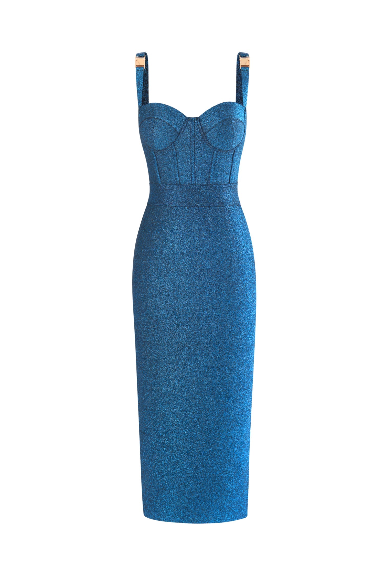 Ziriy Sleeveless V-Neck Bandage Midi Dress D250101002