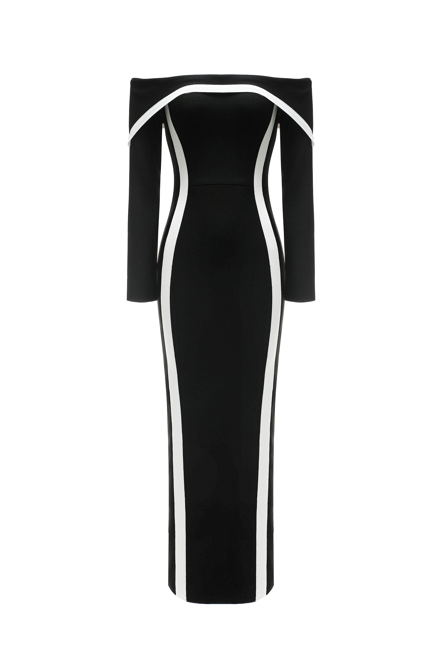 Hilda Off-the-Shoulder Long Sleeve Maxi Dress D250101234
