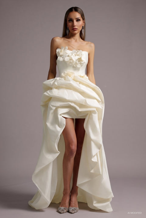 Tabitha Sleeveless Flowers Trailing Maxi Dress by Bella Barnett
