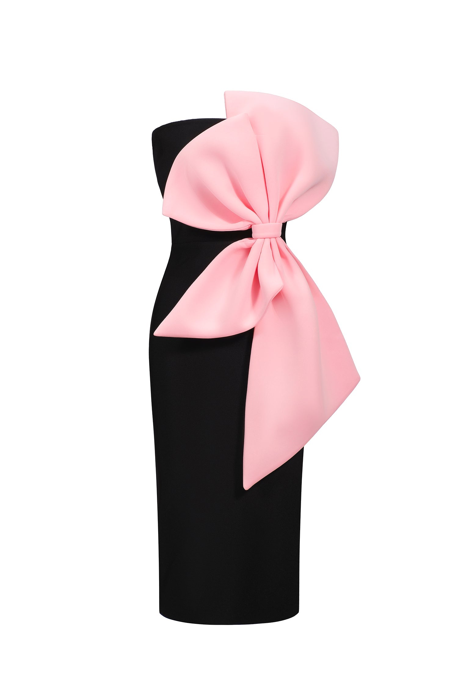 Eiffel Sleeveless Bow Bandage Mini Dress D250301632