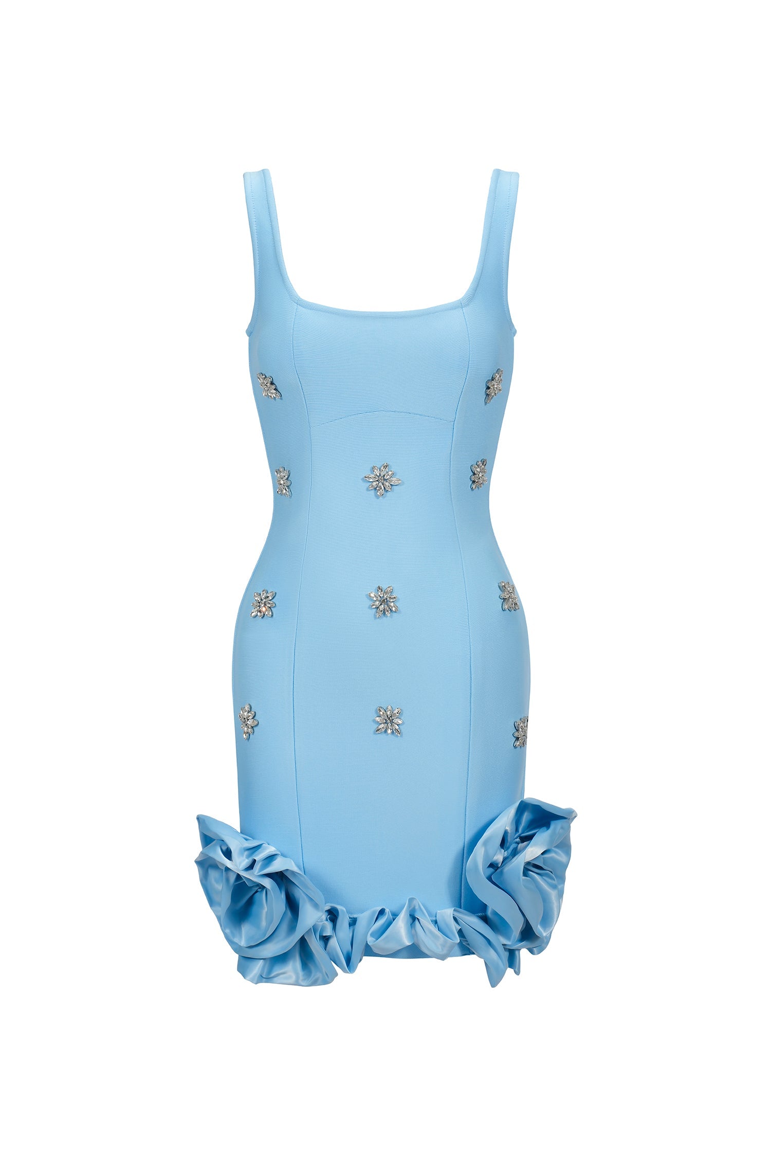 Nomi Sleeveless Diamond Flowers Mini Dress D250401422