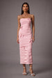 Gayu Sleeveless Bow Wrinkles Midi Dress by Bella Barnett