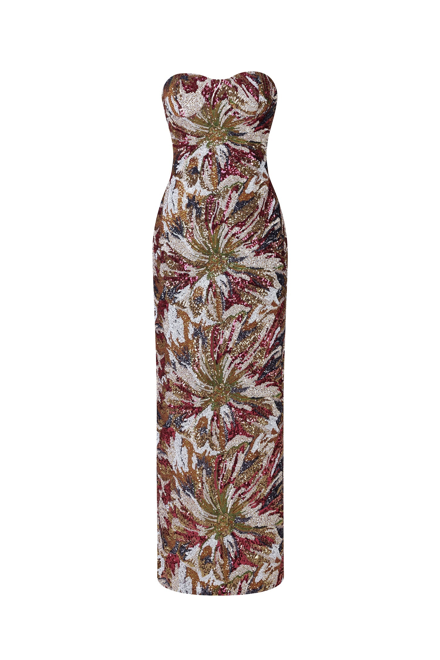 Locia Sleeveless Sequins Maxi Dress D250701357-FLORAL