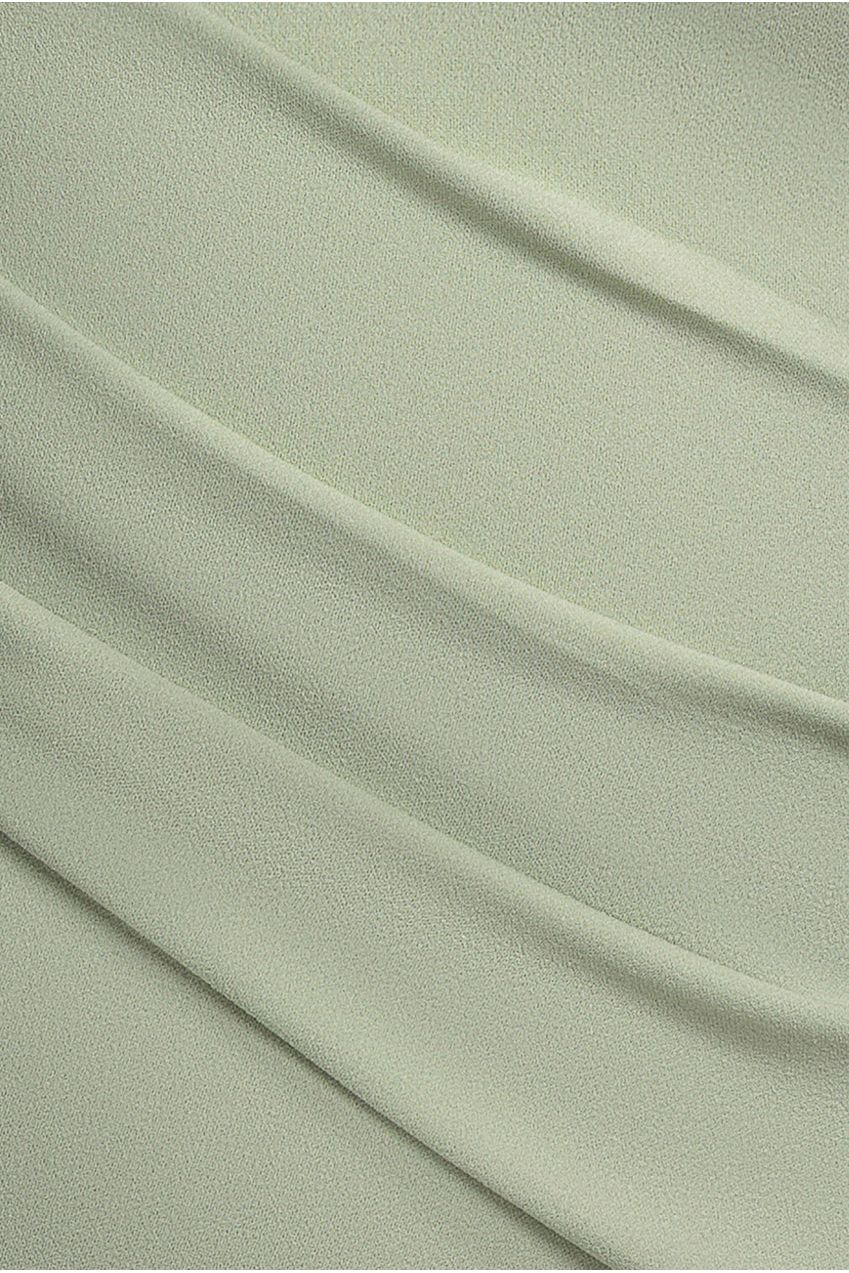 Bardot Pleated Midi Dress- Sage Green DR1092ASCPLUS