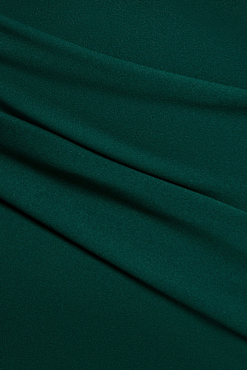 Bardot Pleated Maxi Dress - Emerald Green | Goddiva Bardot Pleated Maxi Dress - Emerald Green | Goddiva