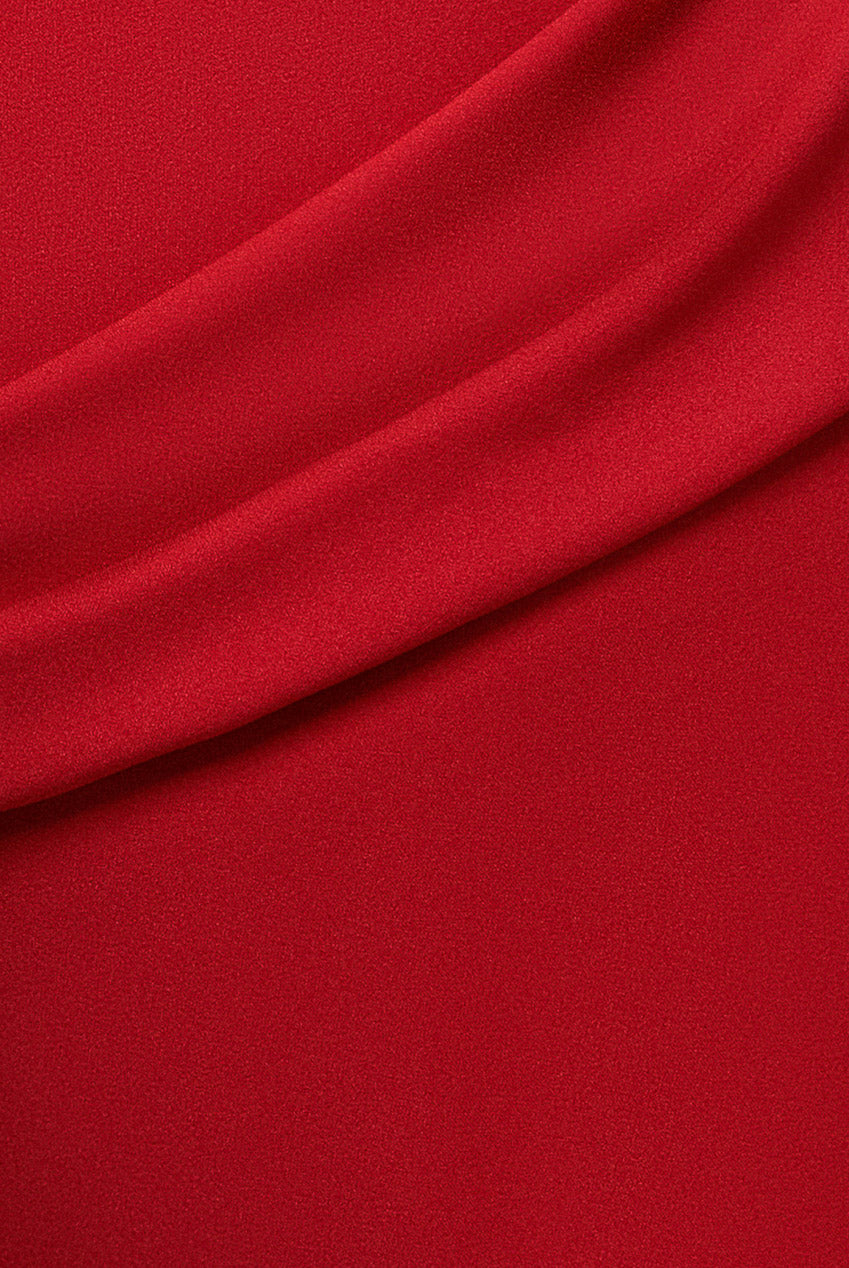Bardot Pleated Maxi Dress - Red DR1092PLUS