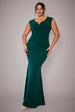 Bardot Pleated Maxi Dress - Emerald Green by Goddiva Plus