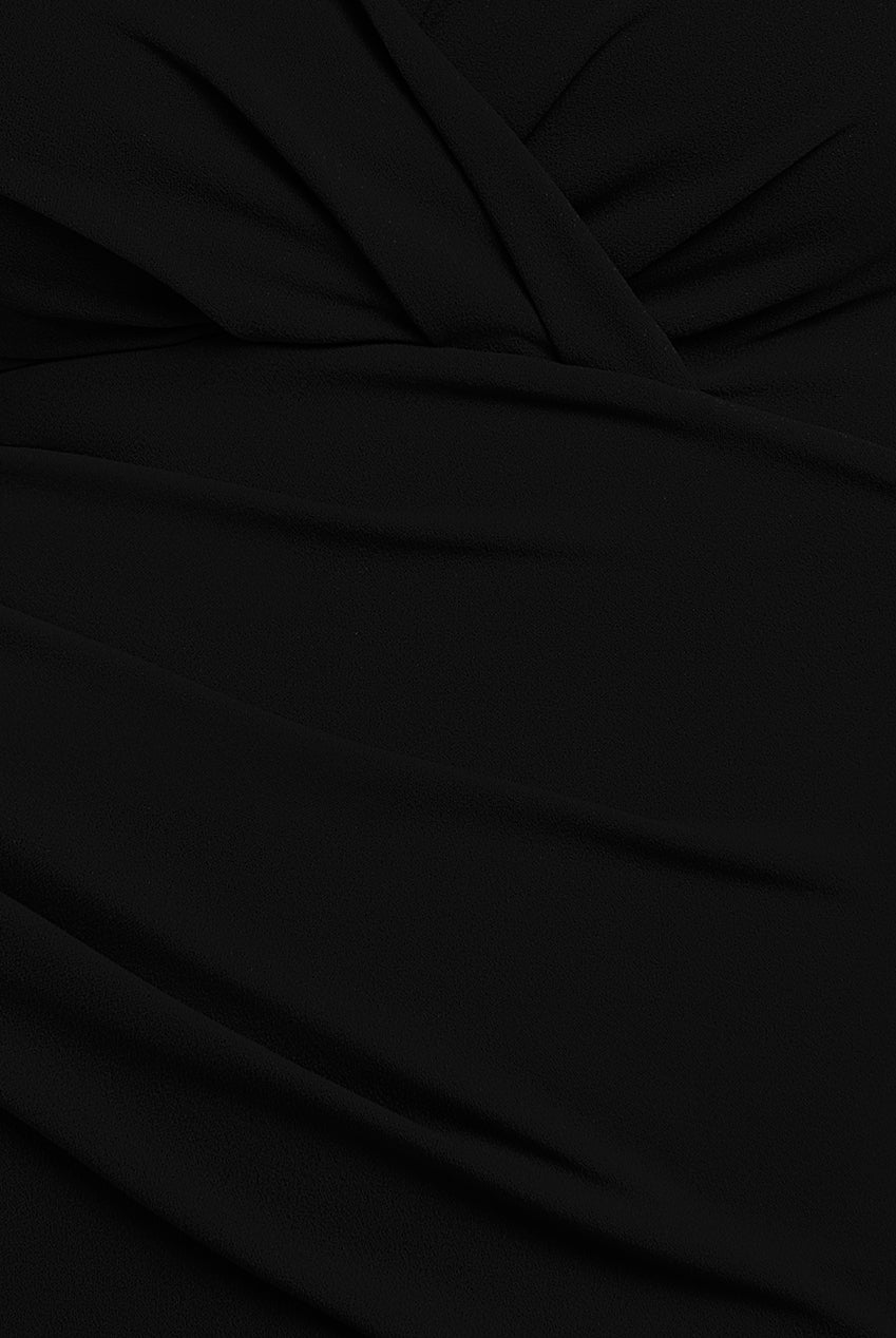 Bardot Pleated Maxi Dress - Black DR1092