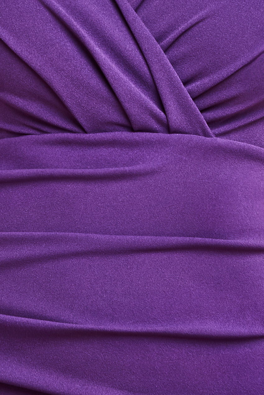 Bardot Pleated Maxi Dress - Purple DR1092