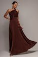 Multiway Tie-Up Maxi Dress - Dark Brown by Goddiva