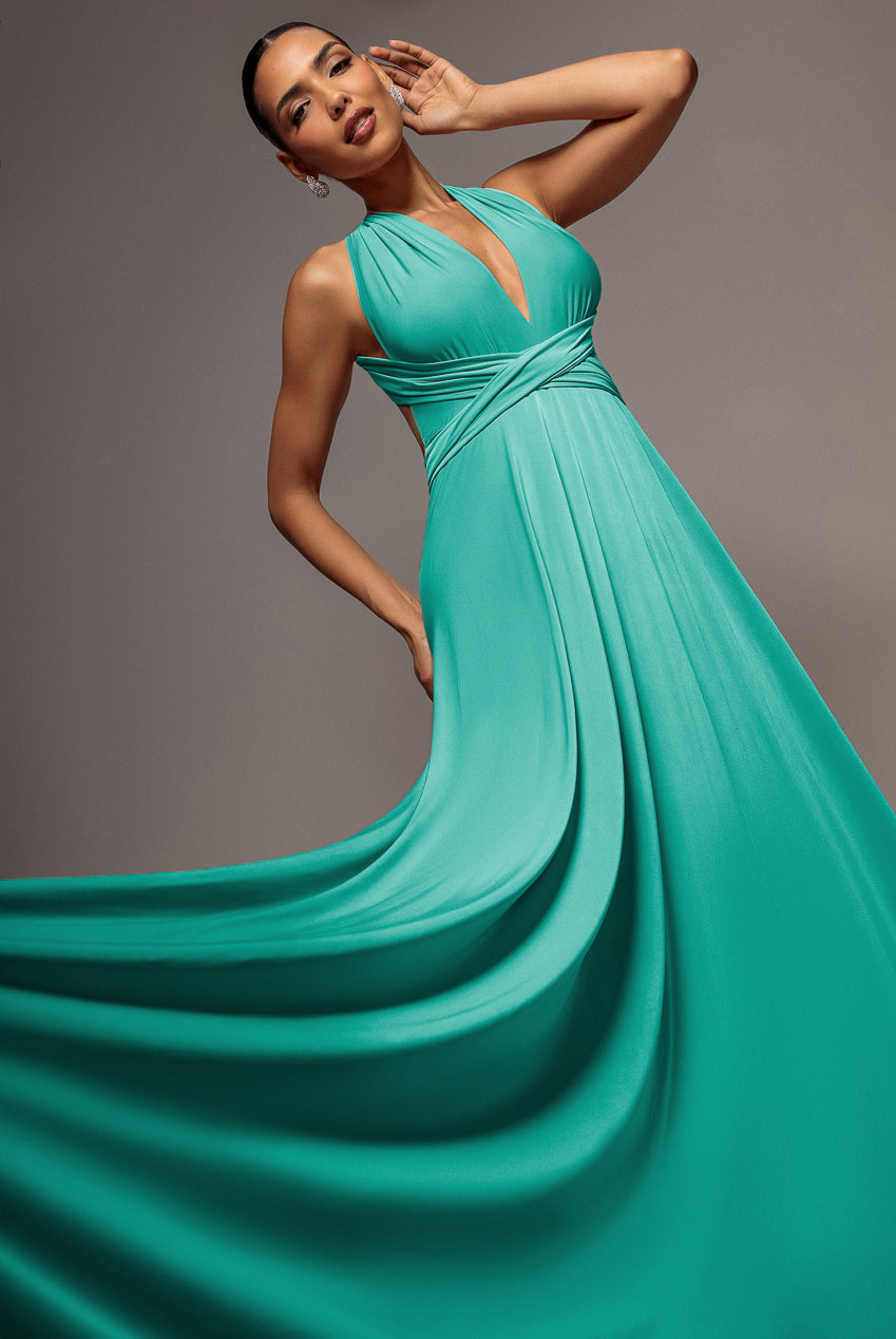 Multiway Tie-Up Maxi Dress - Jade DR1186D