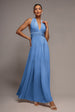 Multiway Tie-Up Maxi Dress - Powder Blue by Goddiva