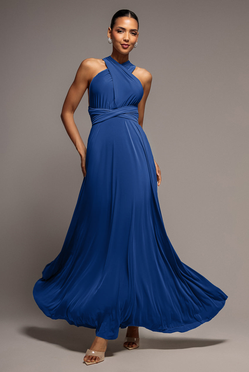 Multiway Tie-Up Maxi Dress - Royal Blue DR1186D