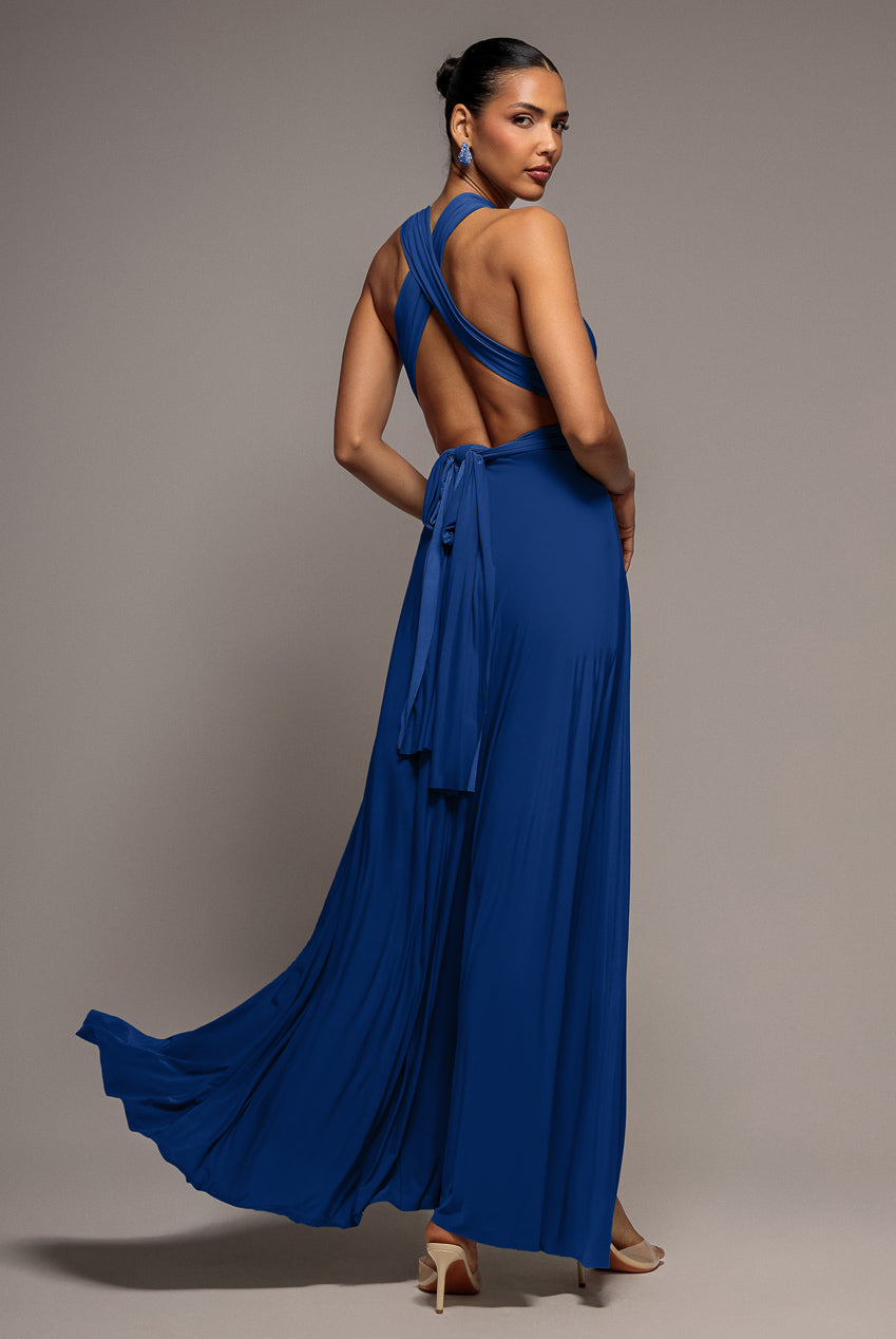 Multiway Tie-Up Maxi Dress - Royal Blue DR1186D