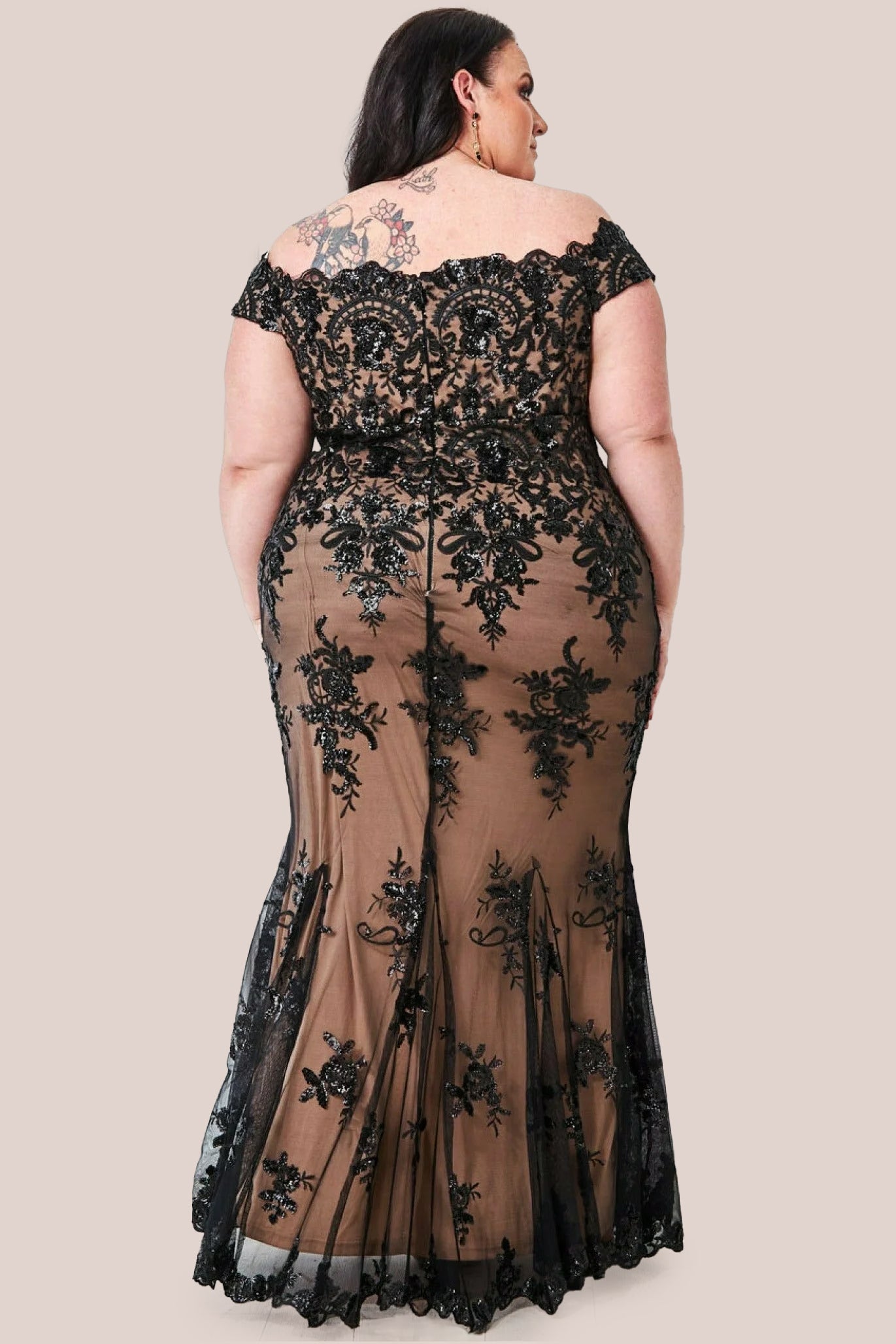 Bardot Sequin Embroidered Maxi - Black DR1254P