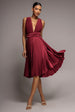 Soft Touch Multi Way Open Back Midi Dress - Berry by Goddiva