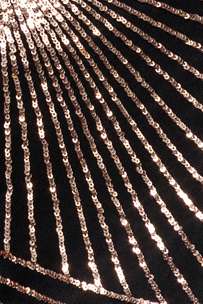 Starburst Sequin Maxi Dress - Rosegold DR1824