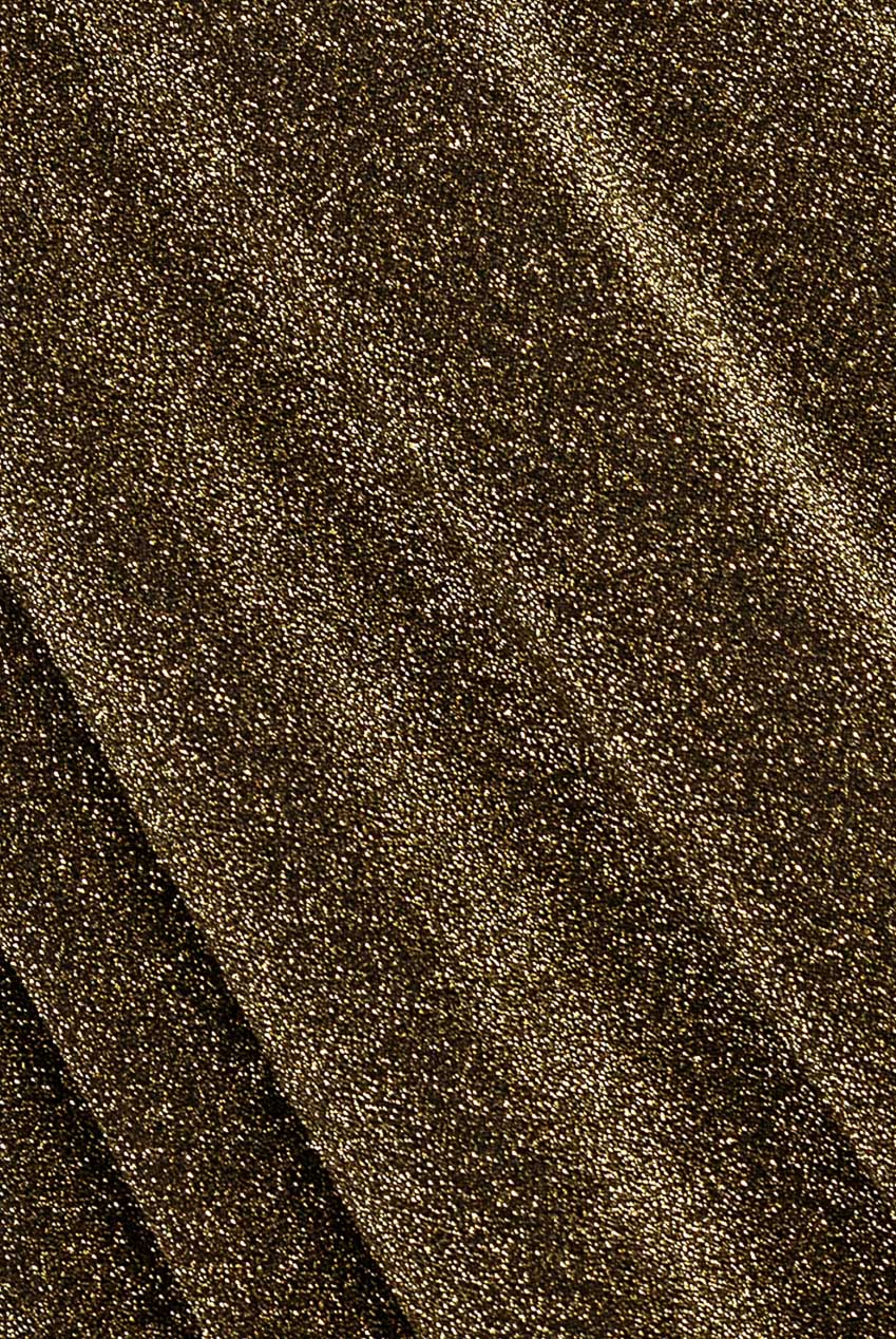 Crossover Lurex Glitter Maxi Dress - Brown DR1886