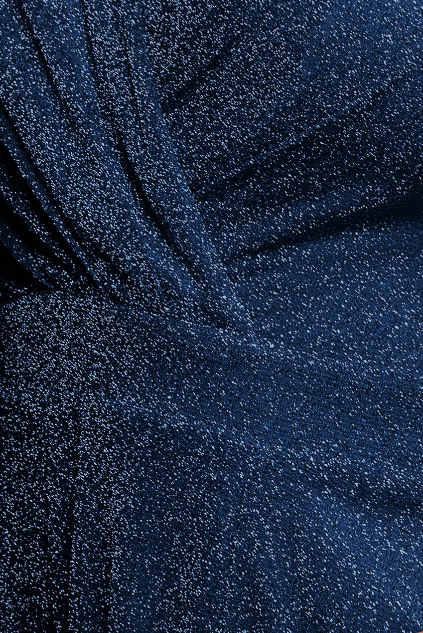 Crossover Lurex Glitter Maxi Dress - Navy Blue DR1886