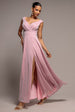 Crossover Lurex Glitter Maxi Dress - Pink by Goddiva