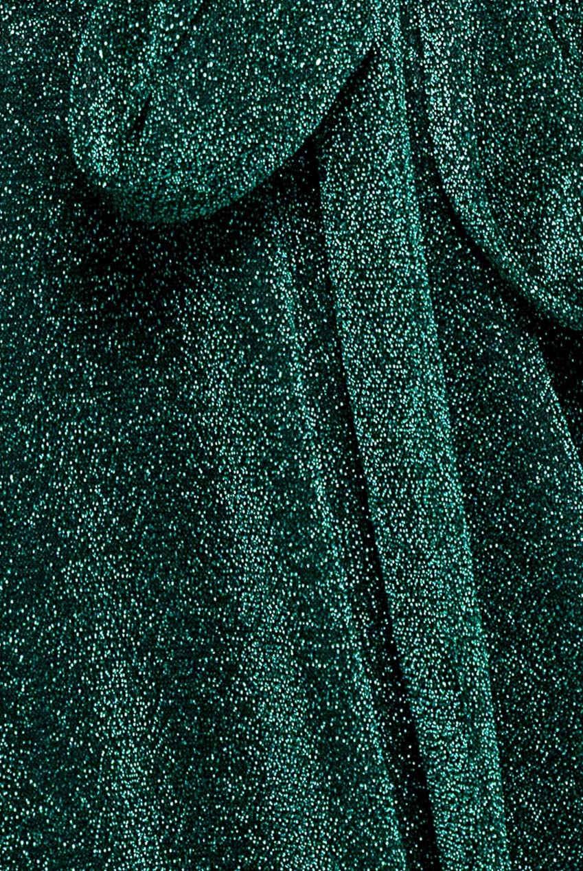 Cross Over Sleeveless Mini Skater Dress - Emerald Green DR1891BB