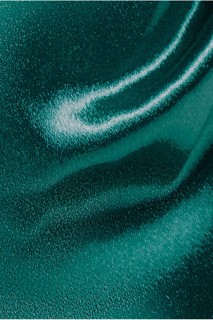 Cowl Neck With Strappy Back Satin Maxi - Emerald DR2113