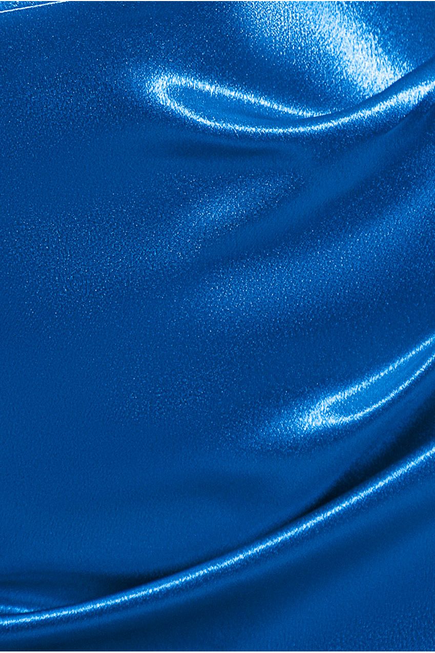 Cowl Neck With Strappy Back Satin Maxi - Royal Blue DR2113