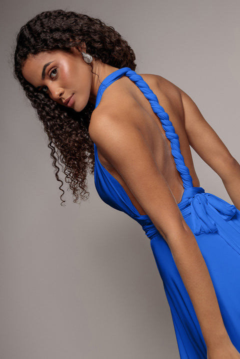 Multiway Mini Dress - Cobalt Blue by Goddiva