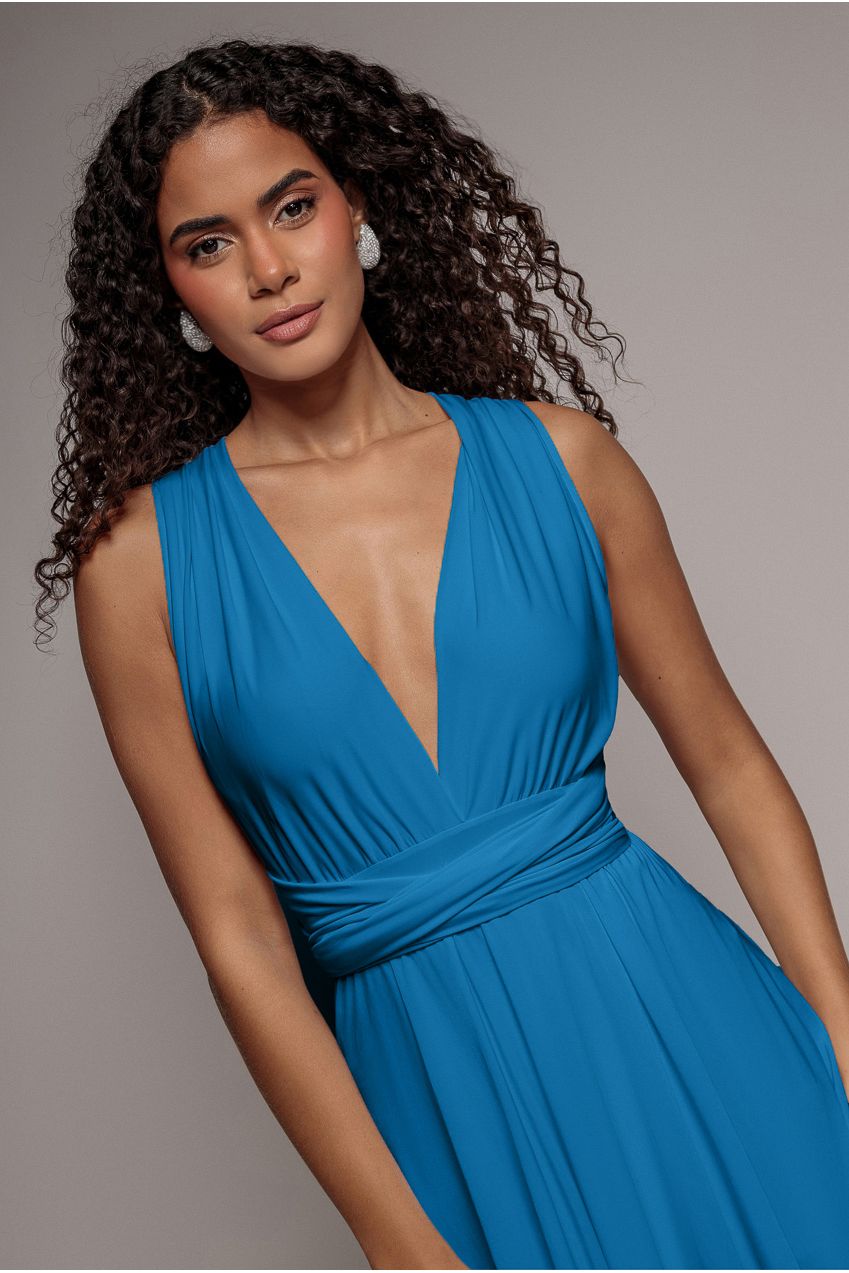 Multiway Mini Dress - Teal Blue DR2361C