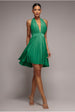 Soft Touch Multiway Skater Mini Dress - Emerald Green by Goddiva