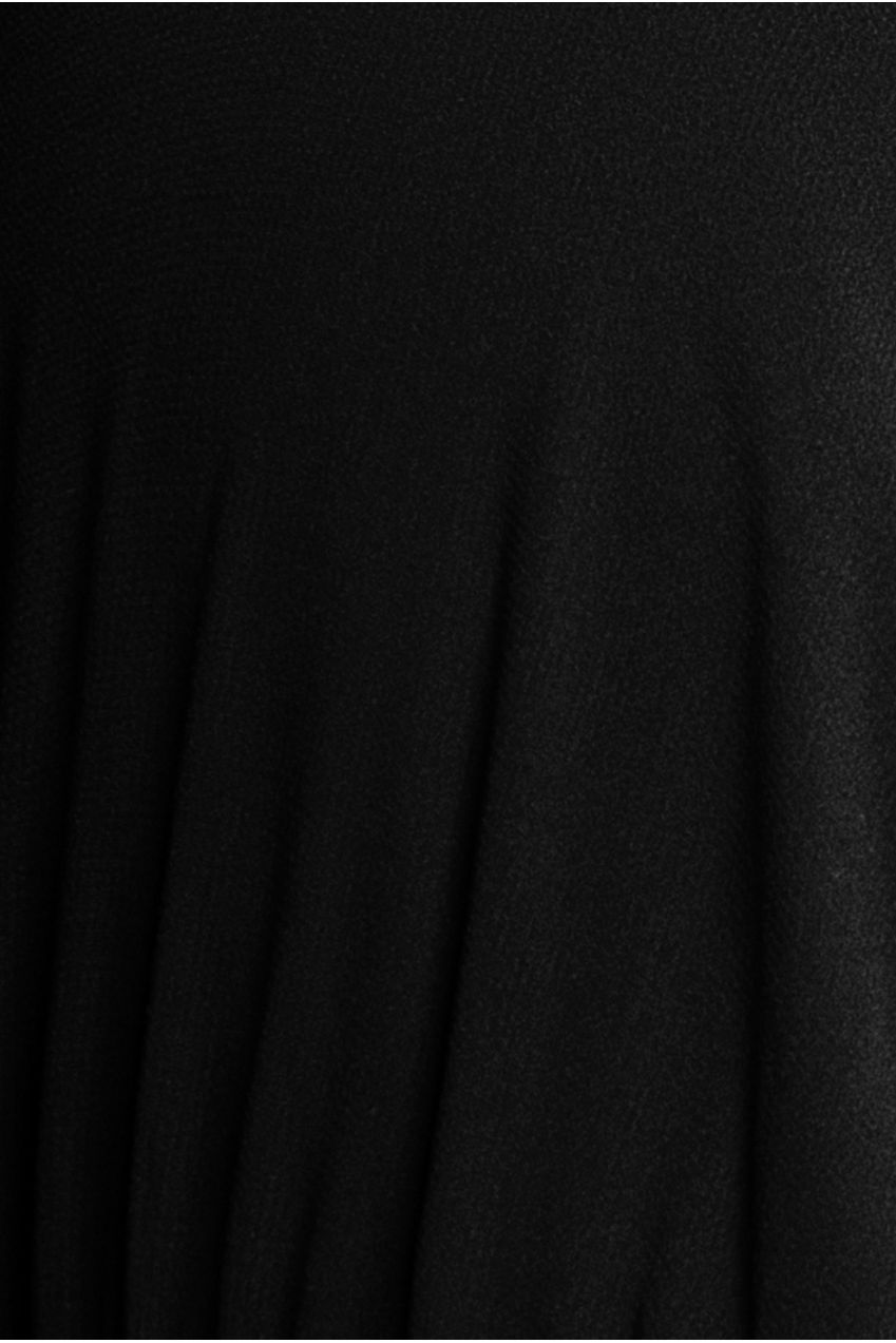 Chiffon Flutter Sleeve Wrap Maxi Dress - Black DR2486D