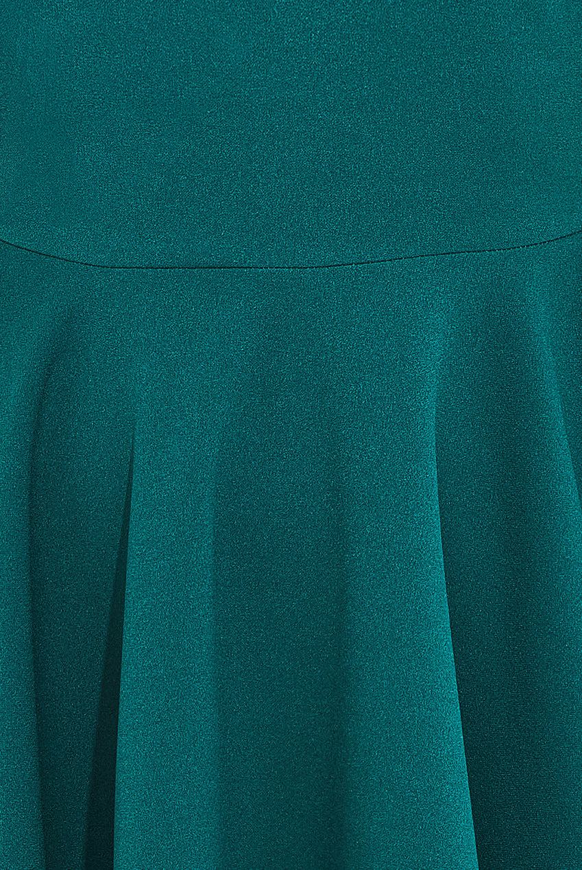 Strapless Crepe Skater Mini Dress - Emerald Green DR2575A