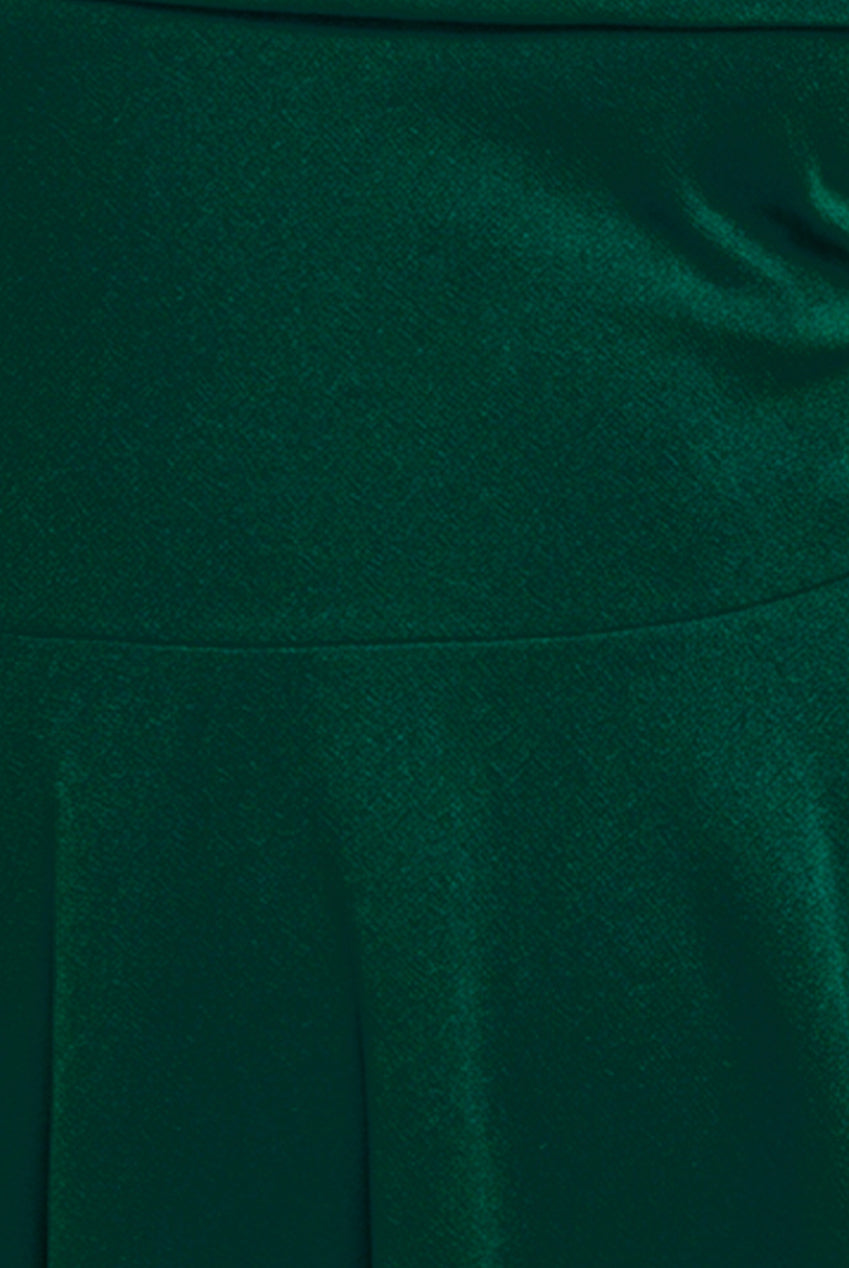 Strapless Crepe Skater Mini Dress - Emerald Green DR2575A