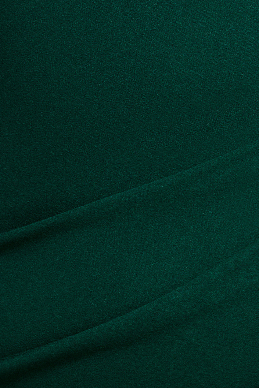 Off The Shoulder Pleated Waist Maxi Dress - Emerald Green DR2594