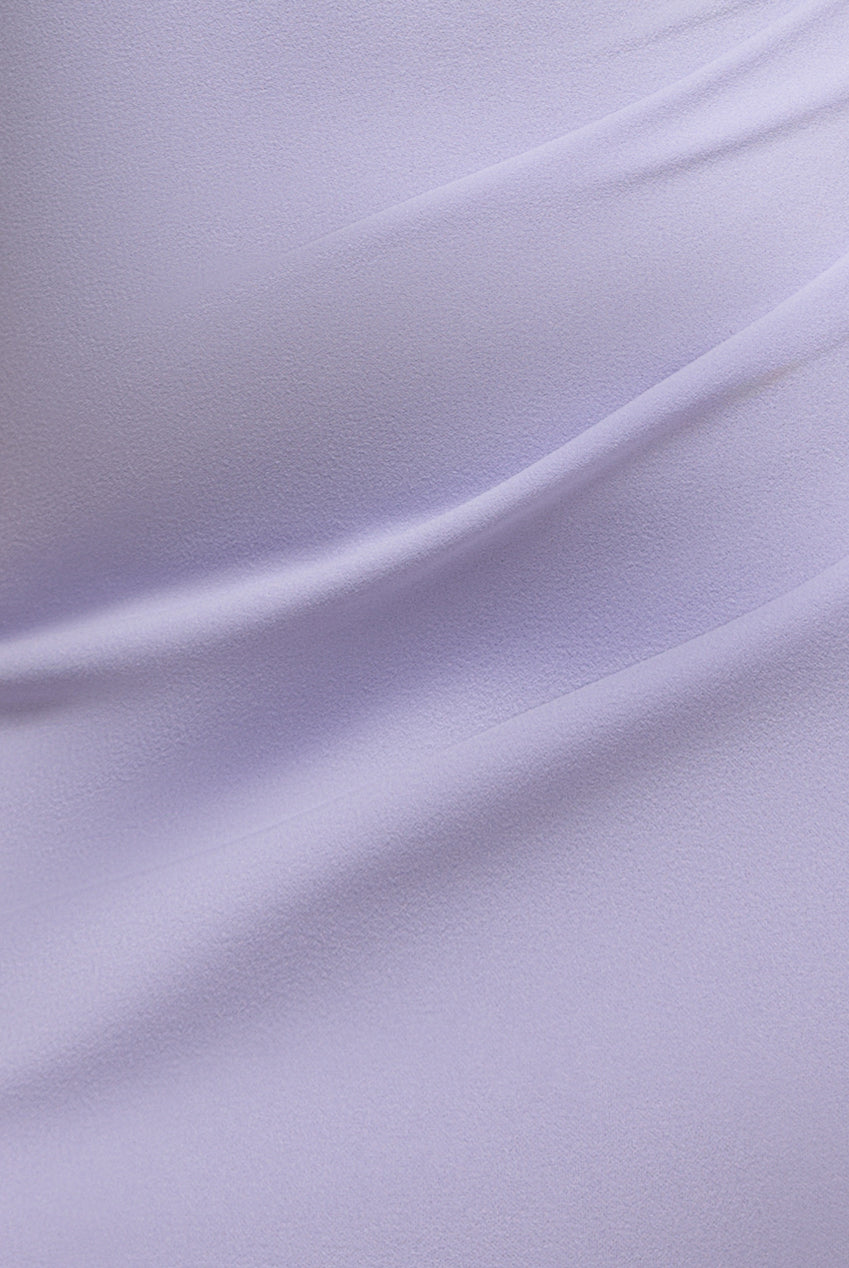 Off The Shoulder Pleated Waist Maxi Dress - Lilac DR2594