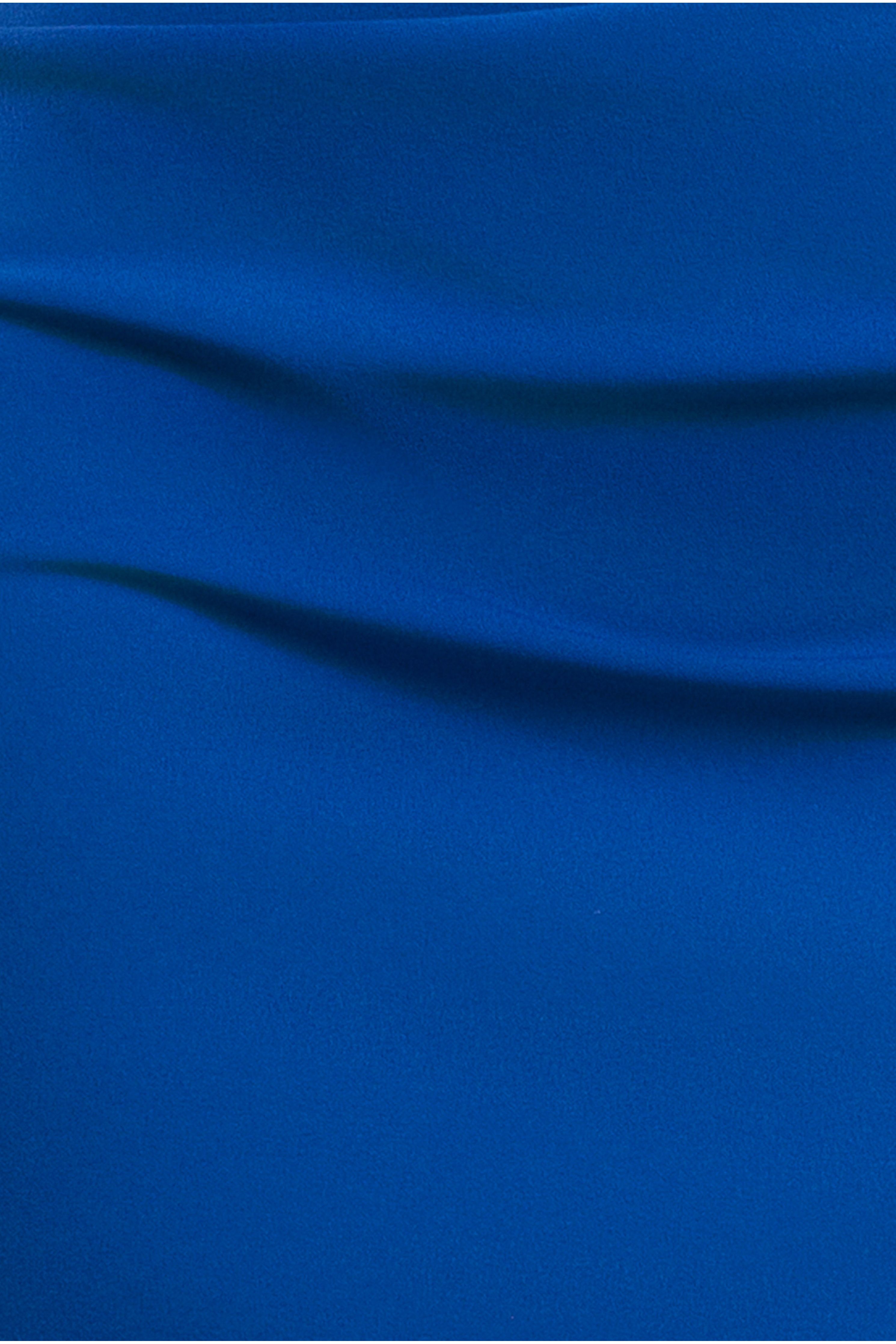 Off Shoulder Asymmetric Pleated Waist Maxi Dress - Royalblue DR2594SC