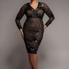 knee length dresses for ladies Goddiva Scalloped Lace Dipped Hem Midi Dress – Tradegala main image 1