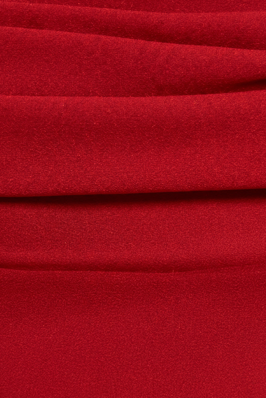 Cowl Neck Off The Shoulder Maxi Dress - Red DR2690