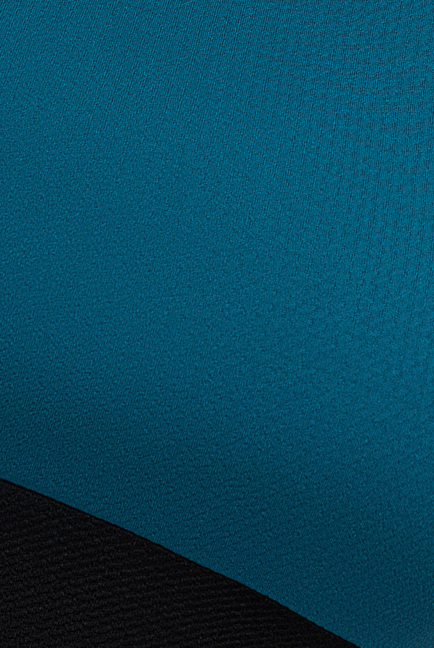 Colour Block Ponti Midi Dress - Teal Blue DR272PL