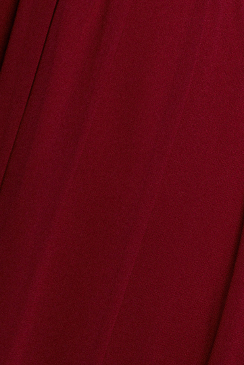 Wrap Back With Front Slit Chiffon Maxi Dress - Berry DR2800