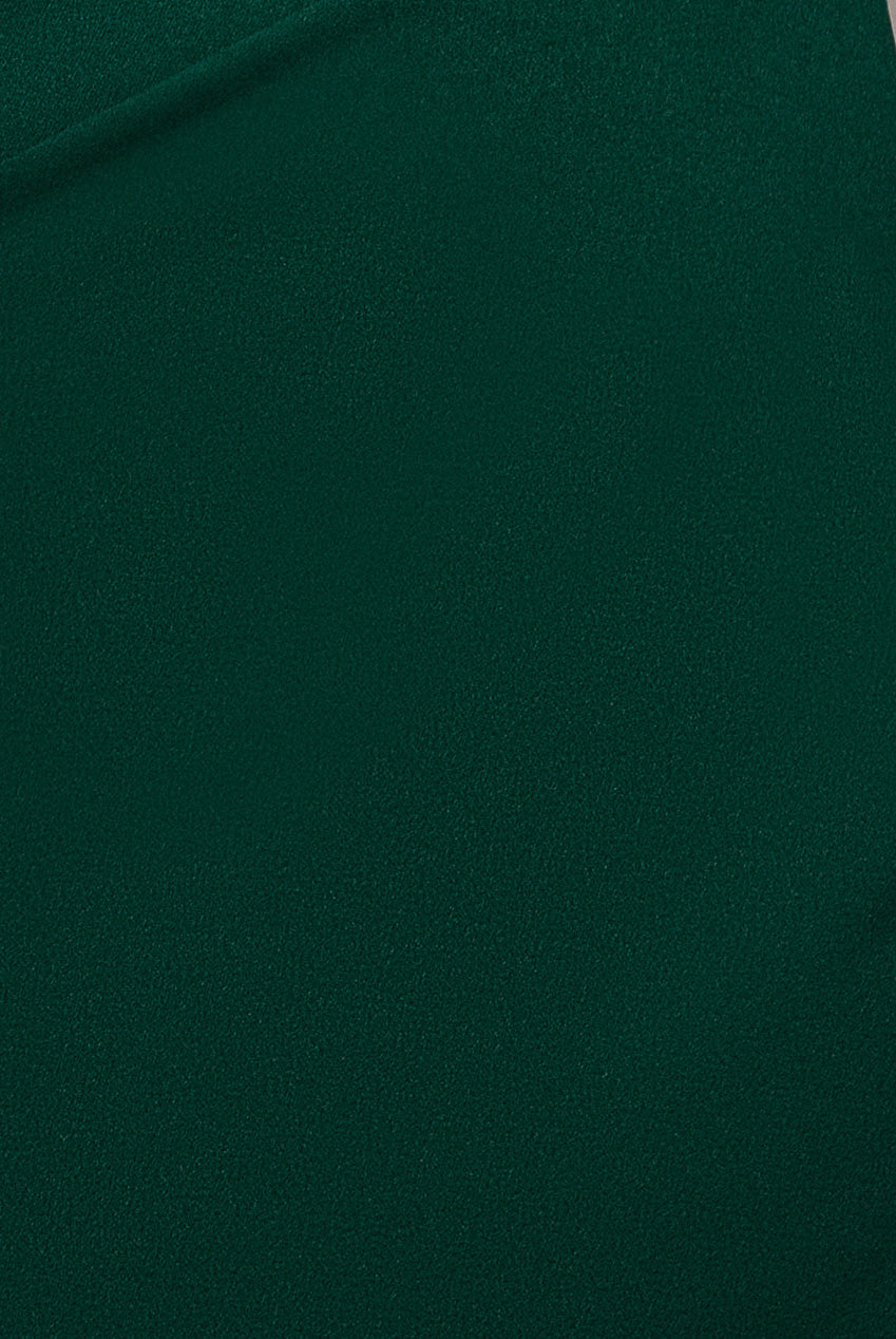 Flutter Sleeve Wrap Midi Dress - Emerald Green DR2804