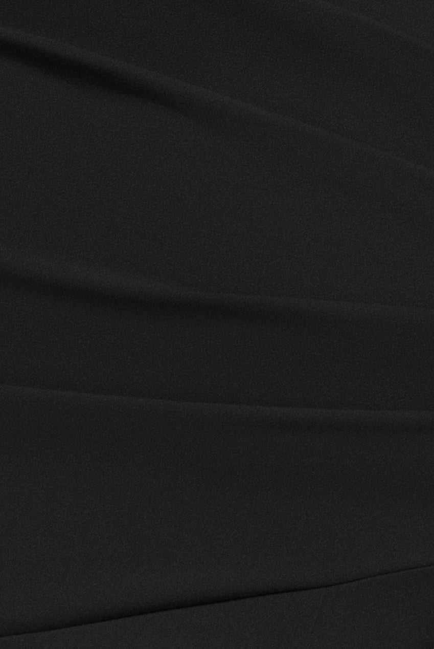 Scuba Crepe Off Shoulder Front Split Maxi Dress - Black DR2930SC