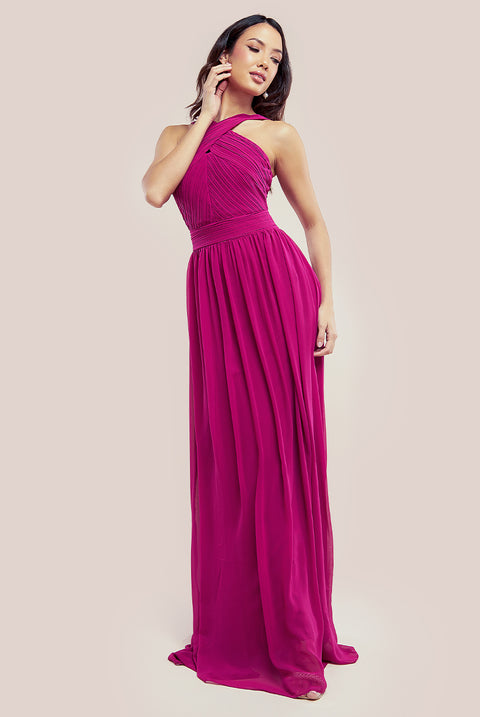 Magenta pink bridesmaid dresses hotsell