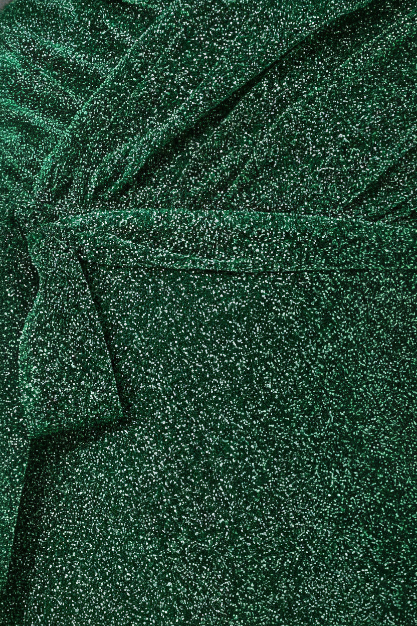 Wrap Style Spaghetti Strap Maxi With Split - Emerald DR3137A