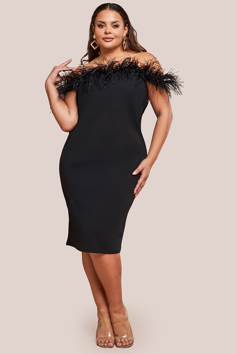 Plus size black cocktail dress with sleeves best sale