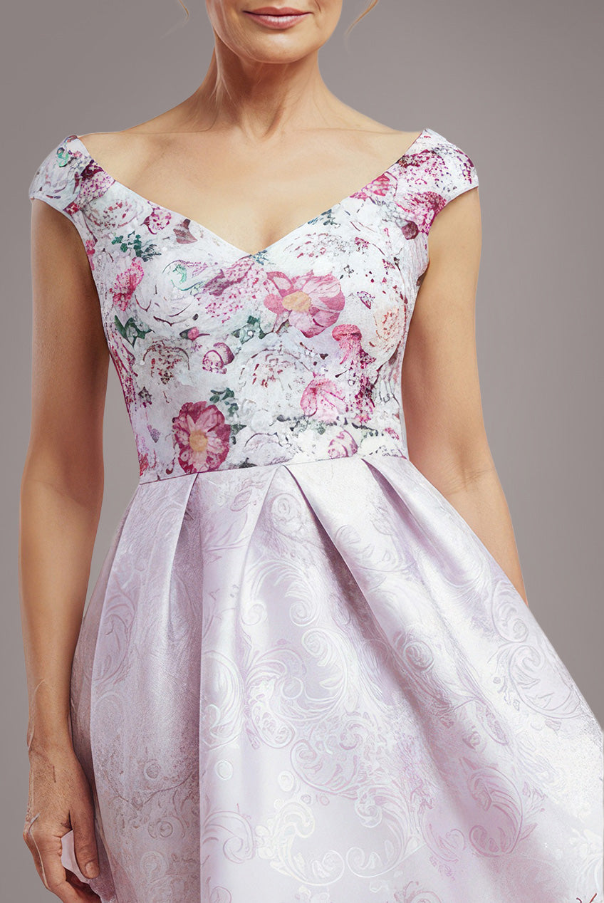 Sweetheart Floral Midi Dress - Blush Pink DR3207M