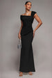 One Shoulder Evening Maxi Dress - Black by Goddiva