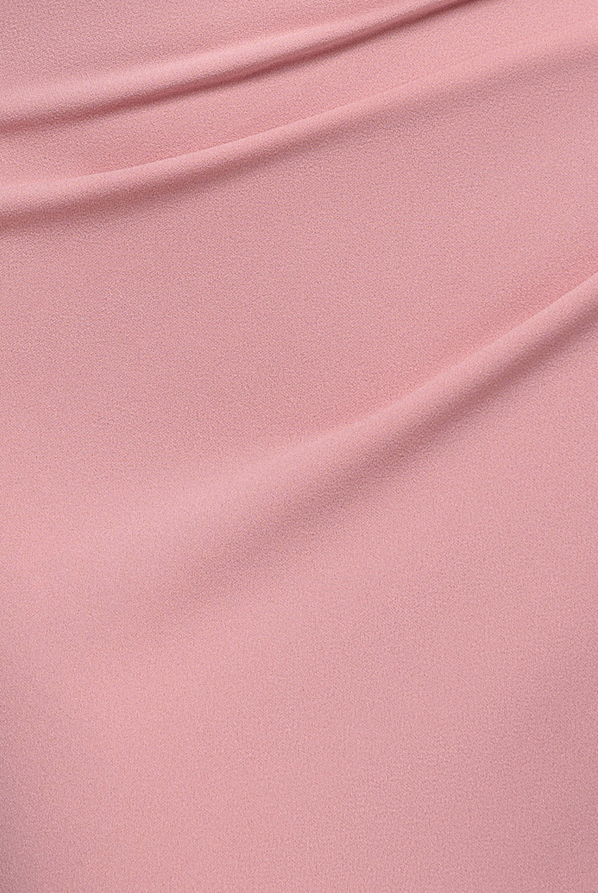 One Shoulder Scuba Crepe Evening Maxi Dress - Blush Pink DR3231